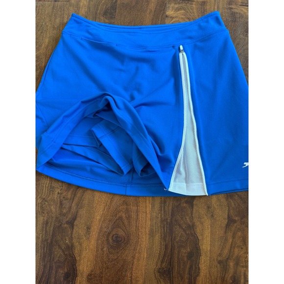 Slazenger Skort Blue Zipper Side Sz S Women Tennis Activewear Golf Pickleball - Picture 2 of 5